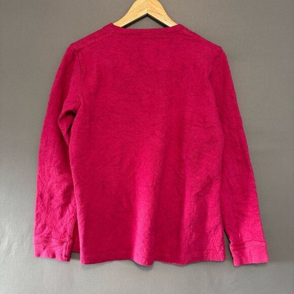 L.L.Bean Women’s Cotton Blend Henley Shirt Size Large Regular Preppy Outdoors - Picture 4 of 10